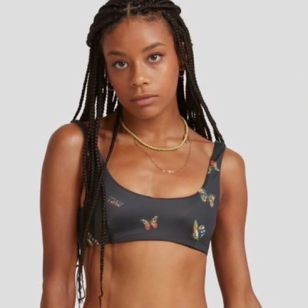 ☀️RVCA☀️RIP CIRL☀️ FLUTTER BRALETTE PREMIUM SKOMPY HIPSTER BIKINI SET - Picture 3 of 12